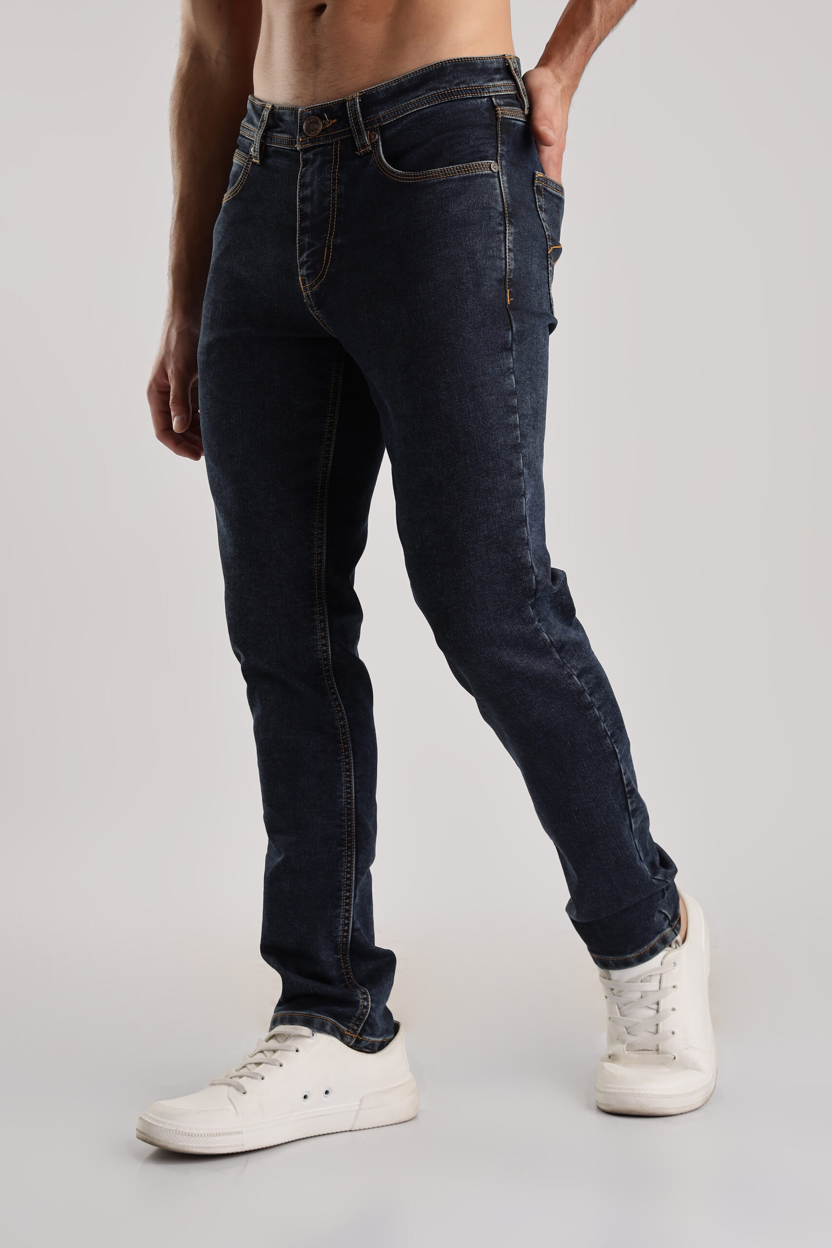 Smart casual night blue denim jeans
