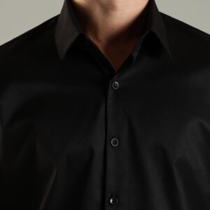 Party black active casual shirt full sleeve