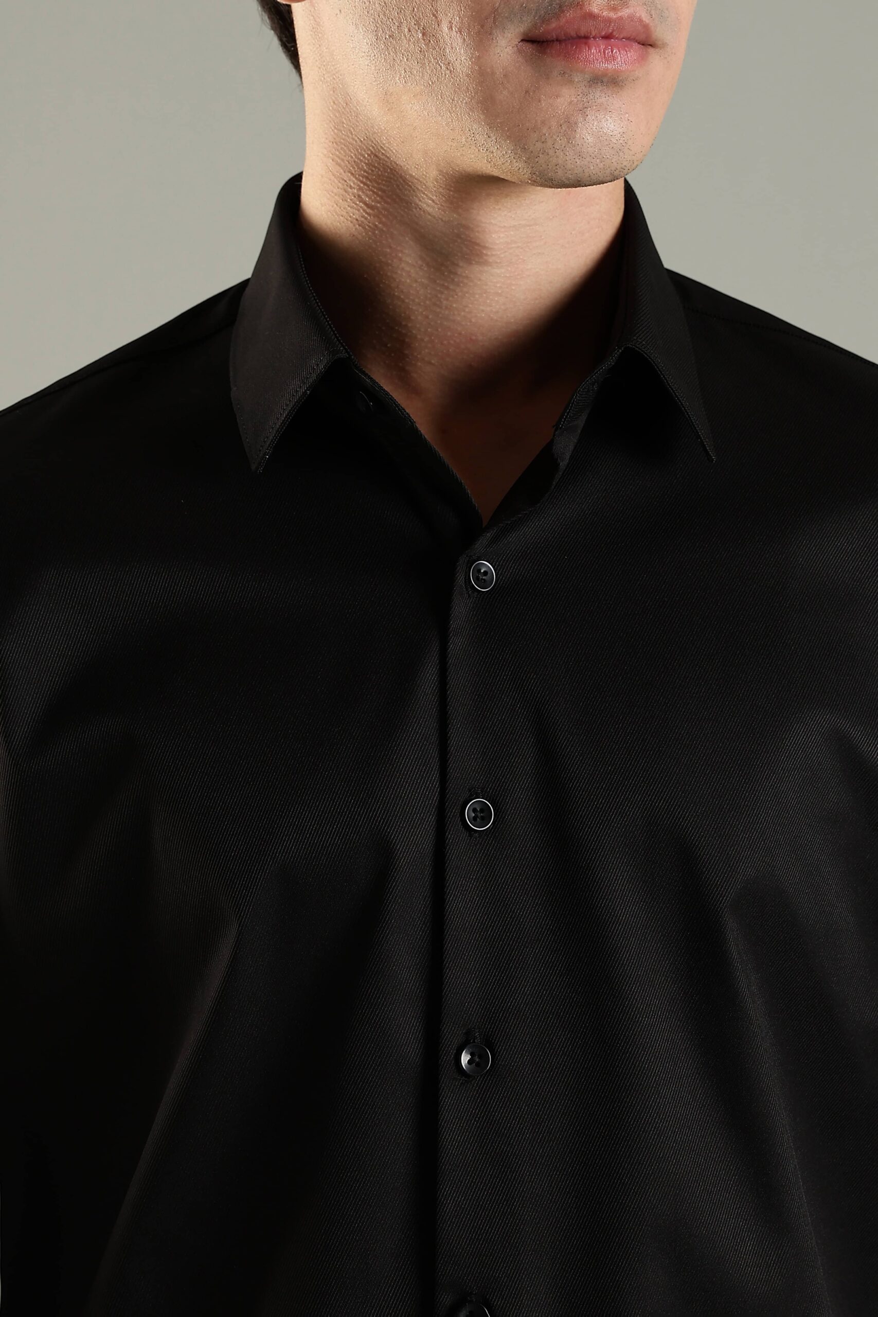 Party black active casual shirt full sleeve