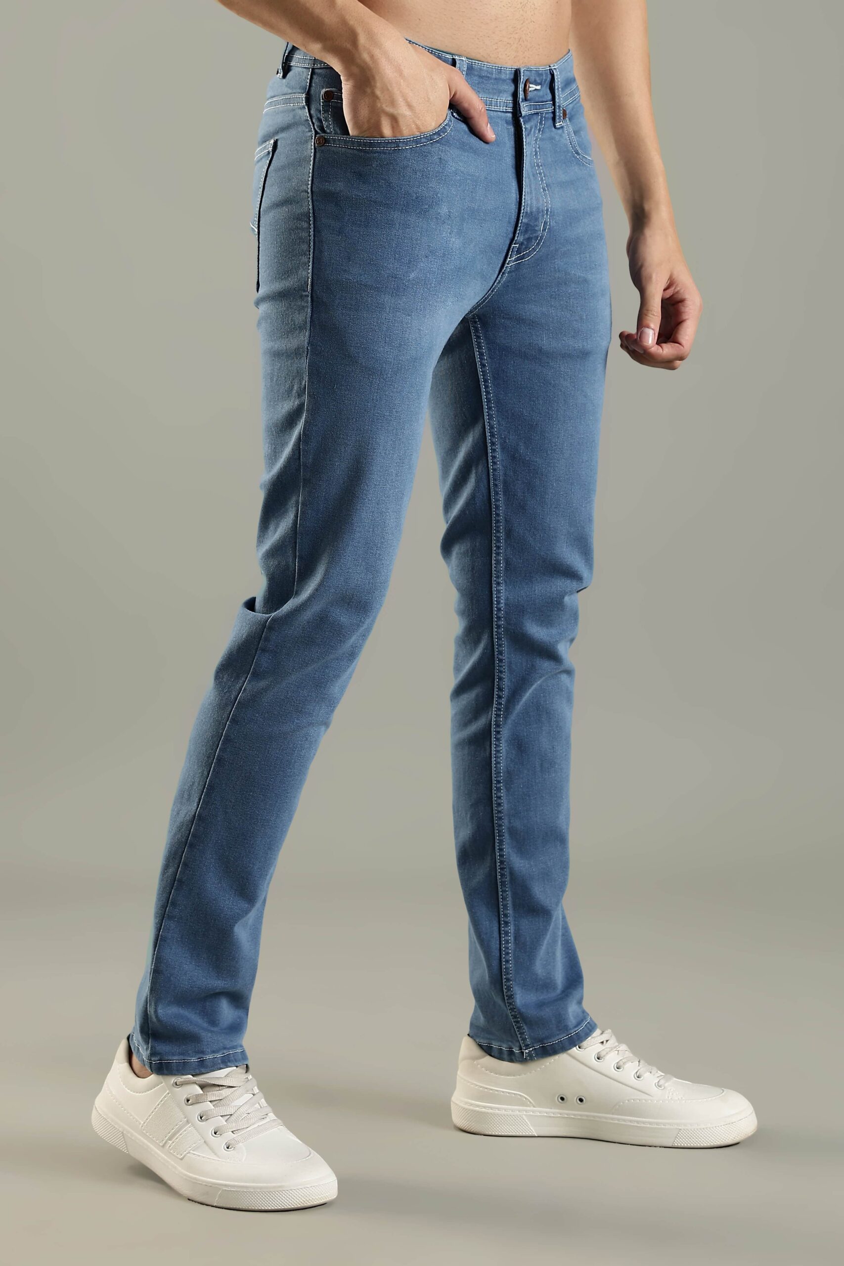 Premium ice blue active denim pant