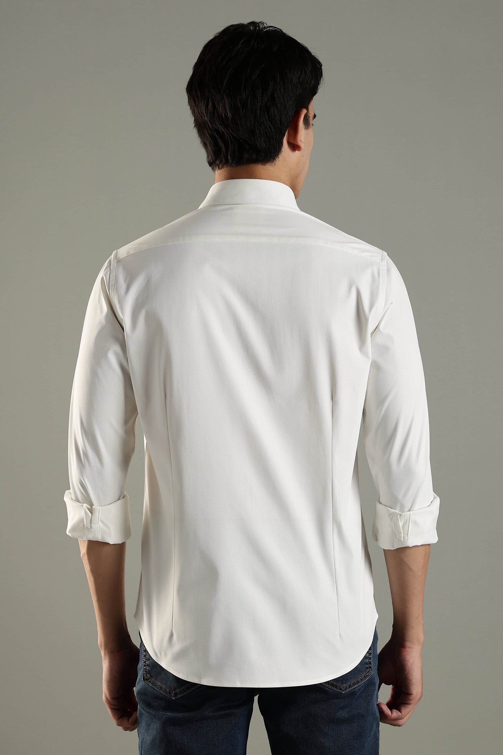 Stylish pearl white active shirt for men