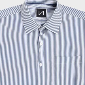 Vintage dark charcoal denim shirt for men