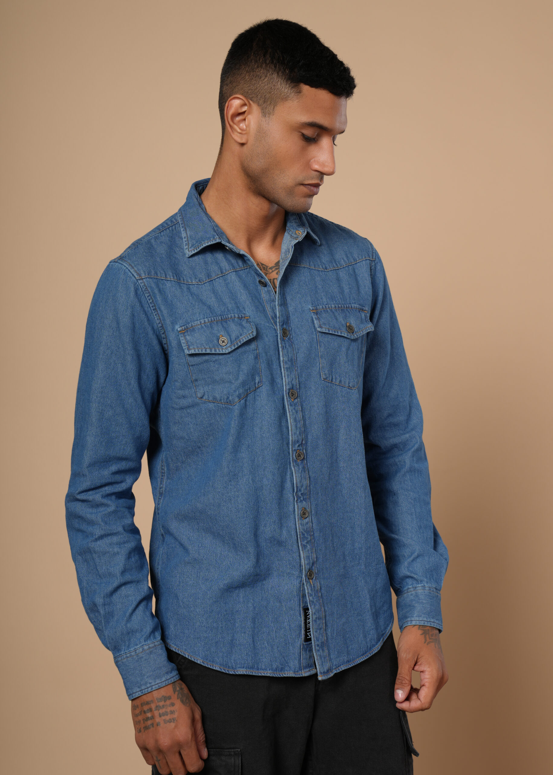 Vintage cool blue denim shirt